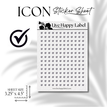 "Check Mark" ICON Planner Stickers