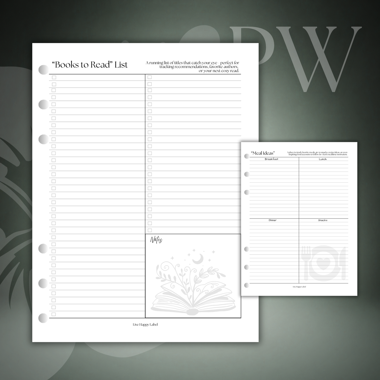 Capture List Hub | Personal Wide 6-Hole Ringbound