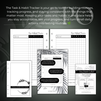 Task & Habit Trackers | Pocket 6-Hole Ringbound