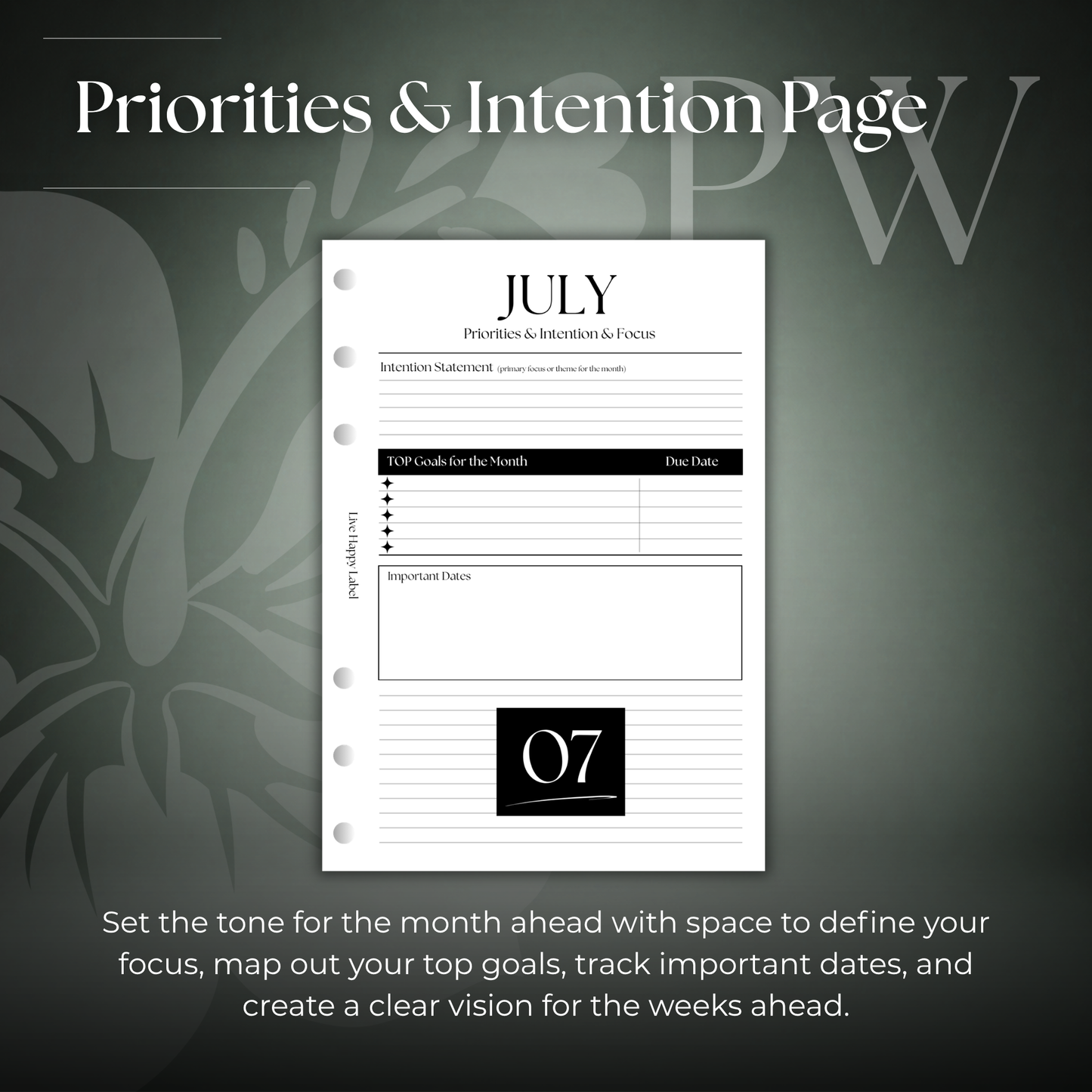 2026-2027 Monthly Calendar  MO2P | Personal Wide 6-Hole Ringbound