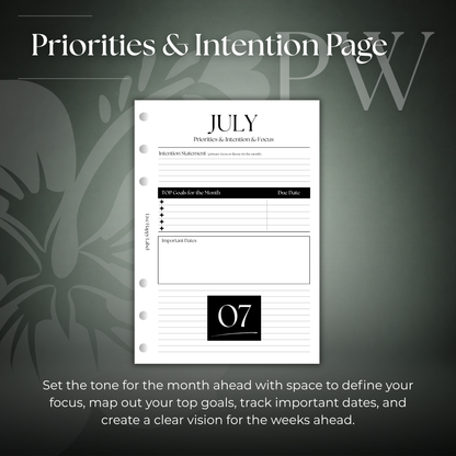 2026-2027 Monthly Calendar  MO2P | Personal Wide 6-Hole Ringbound