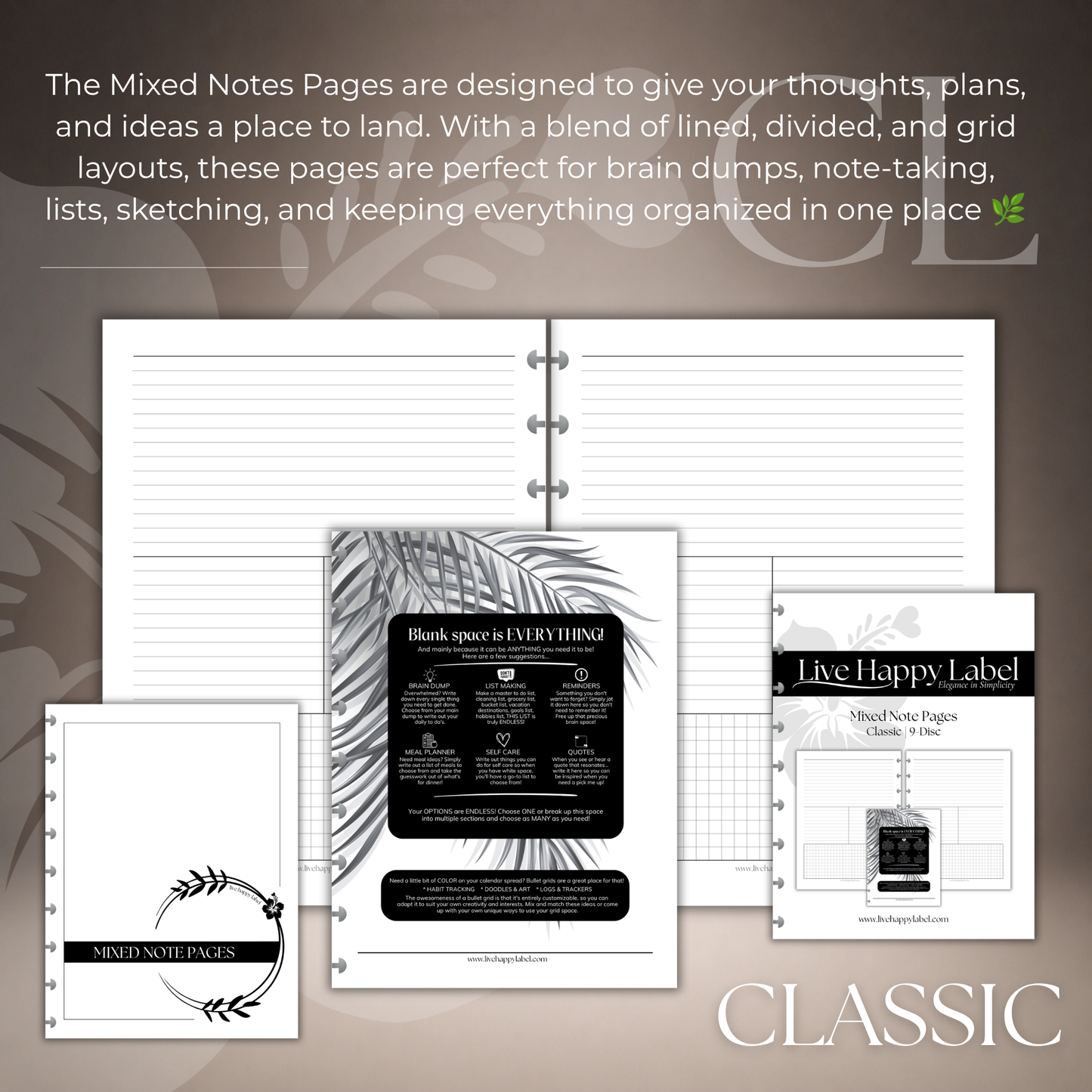 Mixed Note Pages | Classic 9-Hole Discbound