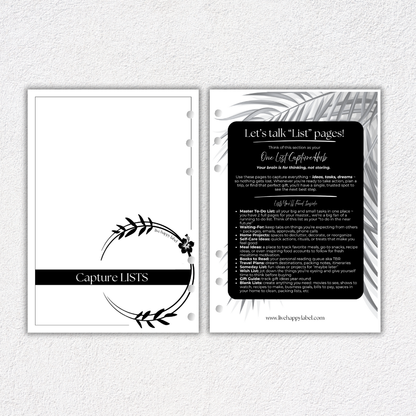 List Capture Hub | A5, 6-ring