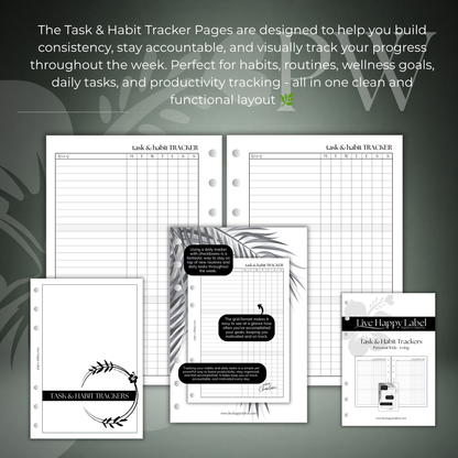 Task & Habit Trackers | Personal Wide 6-Hole Ringbound