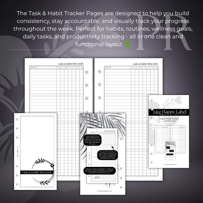 Task & Habit Trackers | Personal 6-Hole Ringbound
