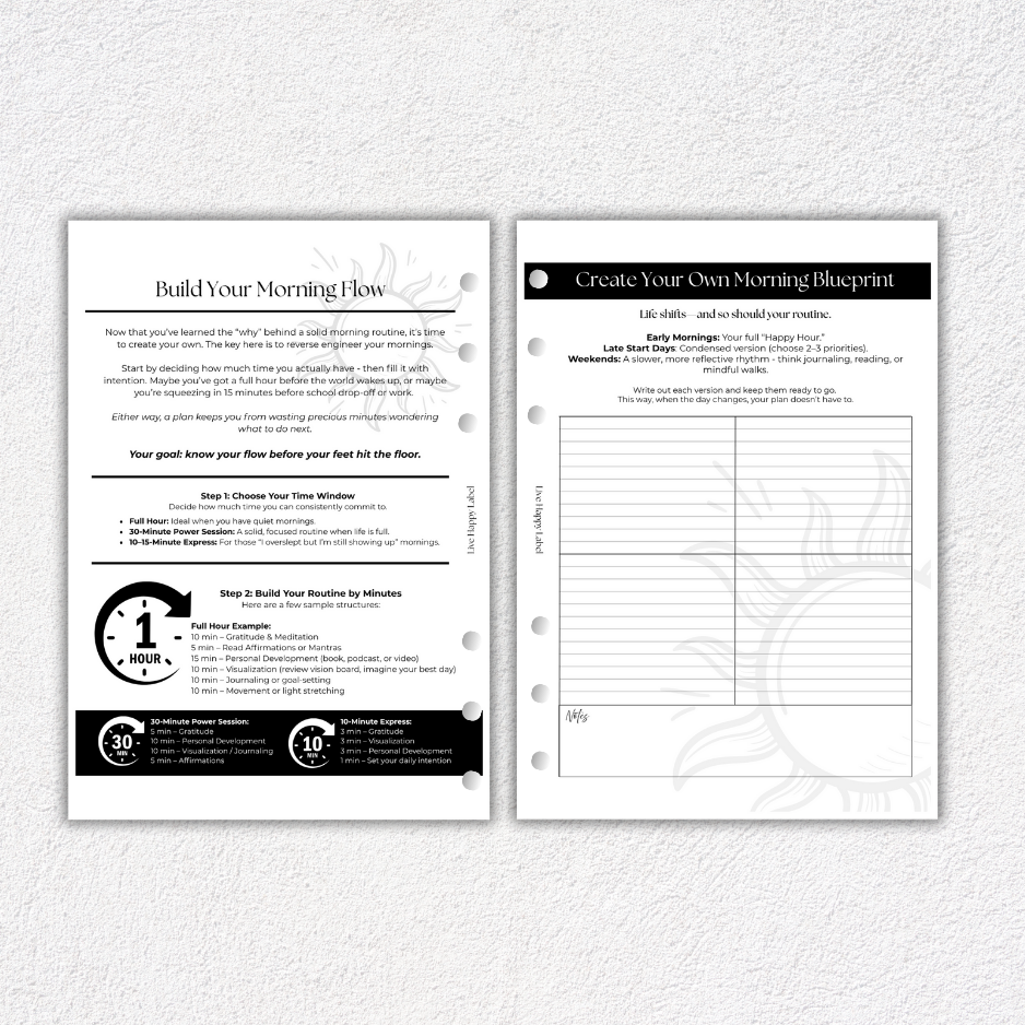 Daily Alignment aka Morning Rituals | A5, 6-ring