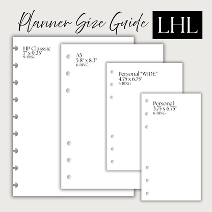 2026-2027 "Time Blocking" Layout Weekly Planner WO2P | A5 6-Hole Ringbound