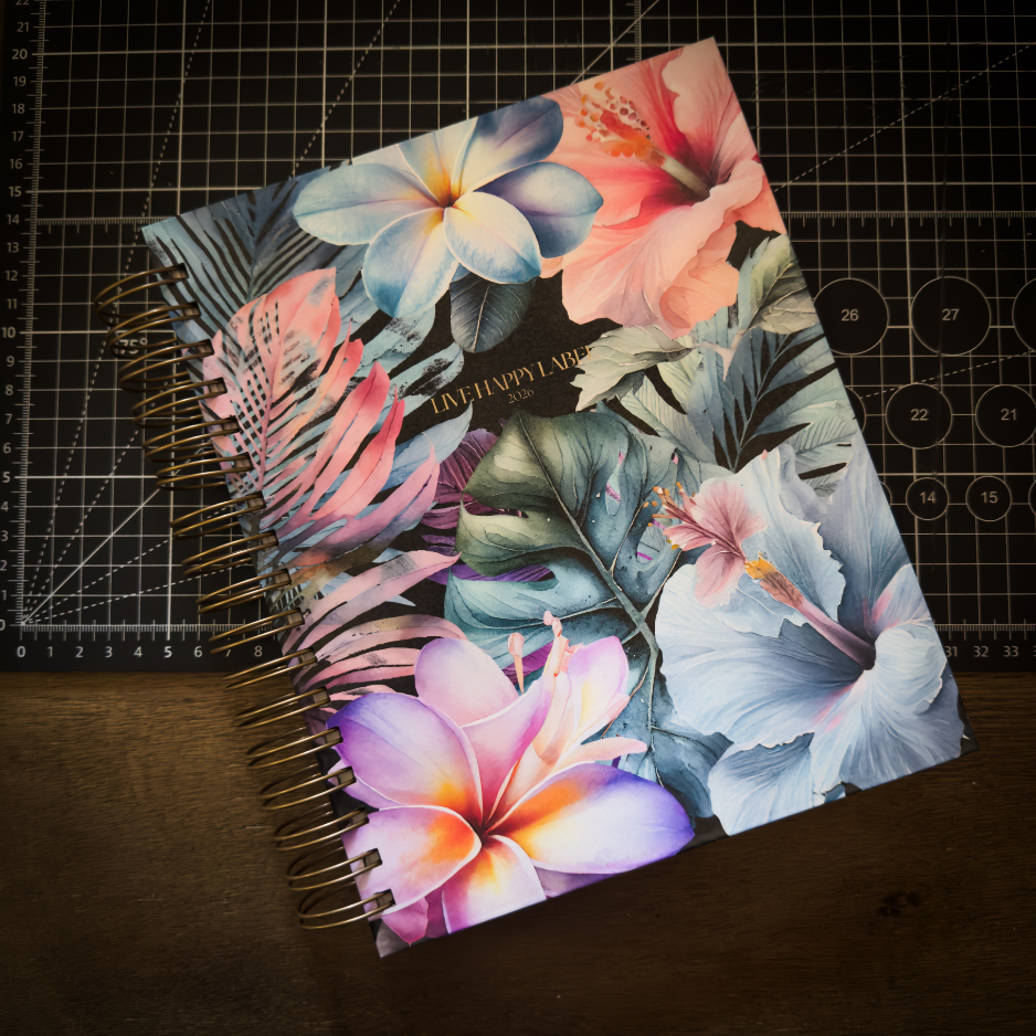 2026 Foundations Planner ~ Midnight Blooms | 7" x 9" Double Wire-O