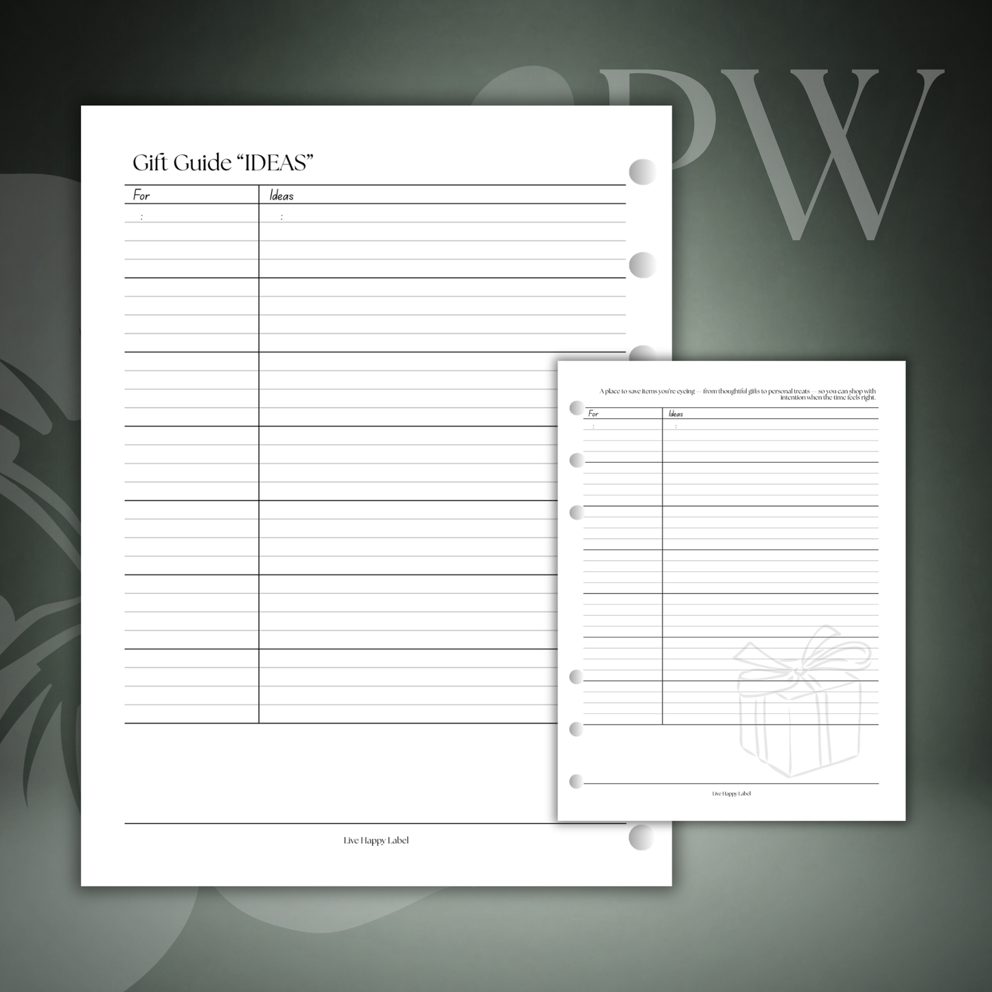 Capture List Hub | Personal Wide 6-Hole Ringbound