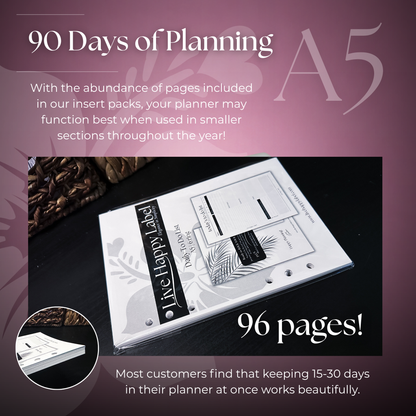 Daily To Do List Inserts | A5 6-Hole Ringbound