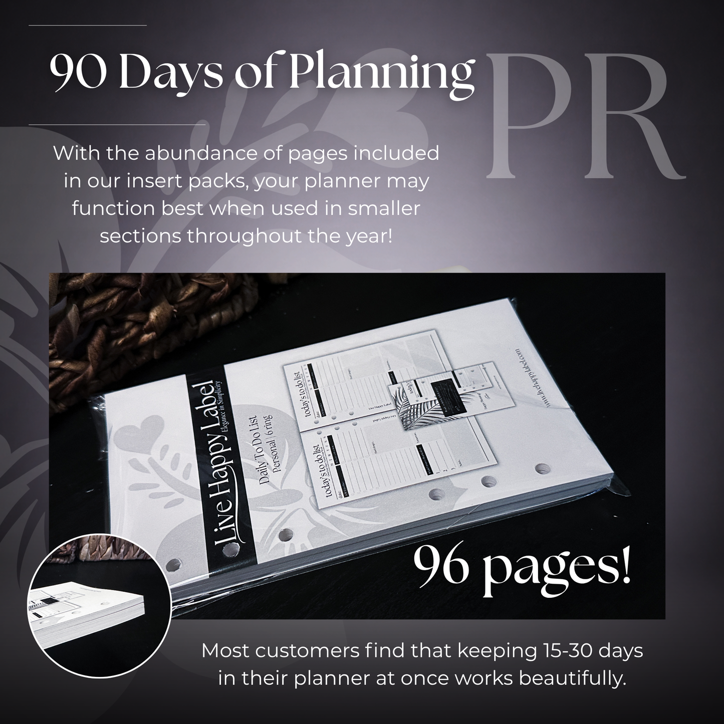 Daily To Do List Inserts | Personal 6-Hole Ringbound
