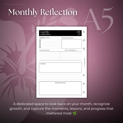 2026-2027 Monthly Calendar  MO2P | A5 6-Hole Ringbound