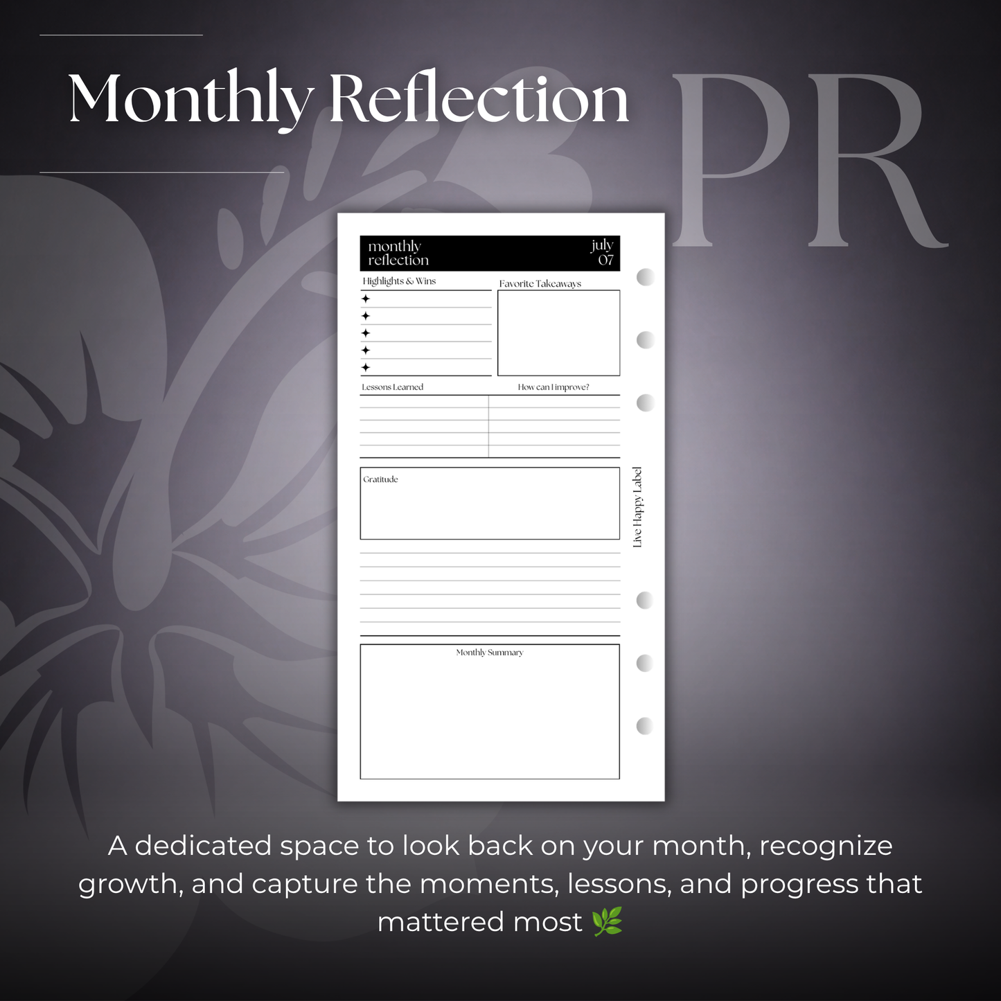 2026-2027 Monthly Calendar  MO2P | Personal 6-Hole Ringbound