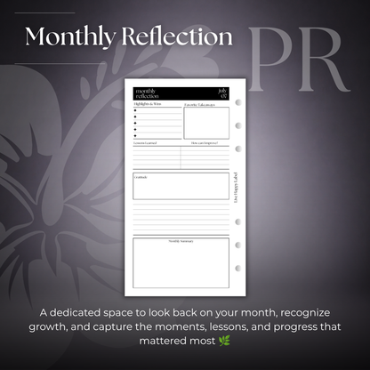 2026-2027 Monthly Calendar  MO2P | Personal 6-Hole Ringbound