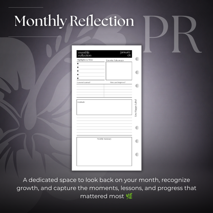 2027 Monthly Calendar  MO2P | Personal 6-Hole Ringbound