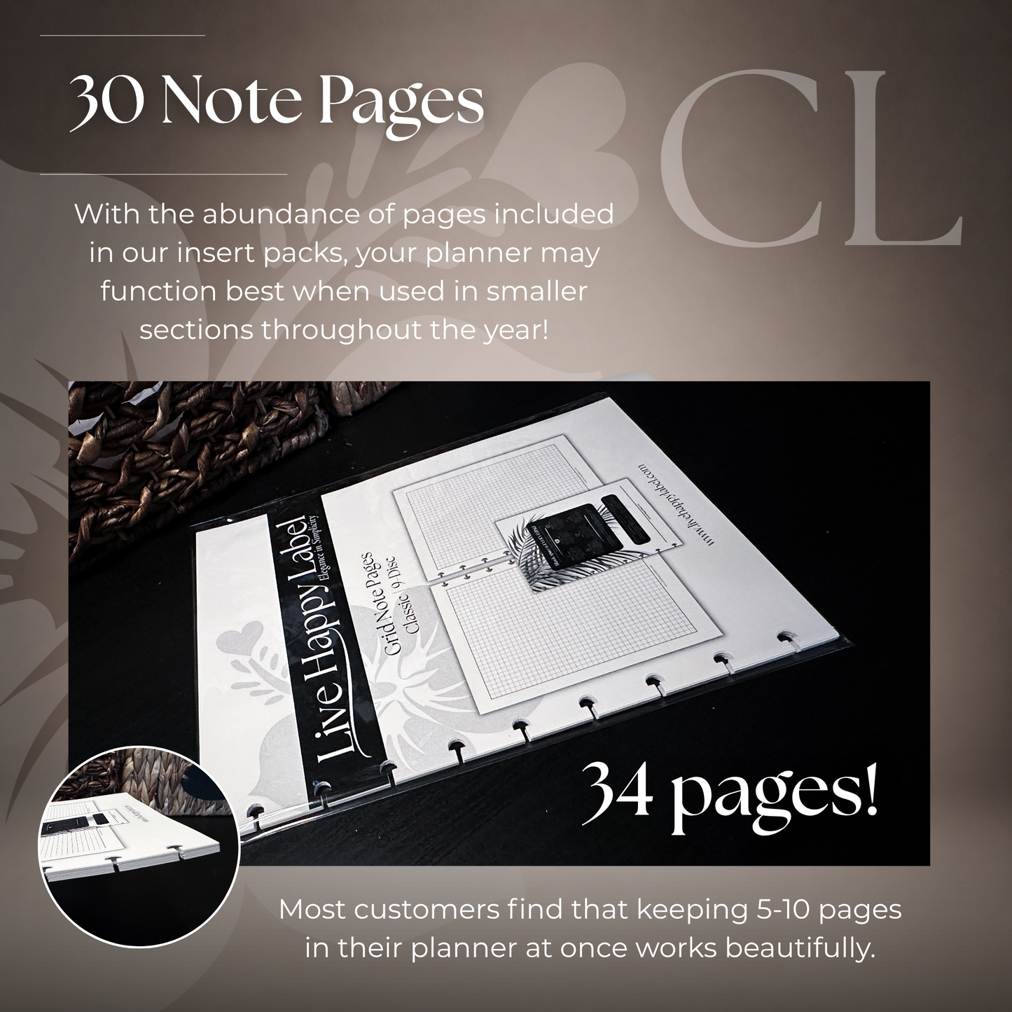 Grid Note Pages | Classic 9-Hole Discbound