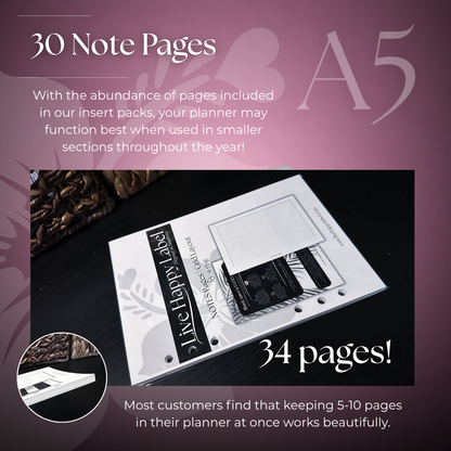 Grid Note Pages | A5 6-Hole Ringbound