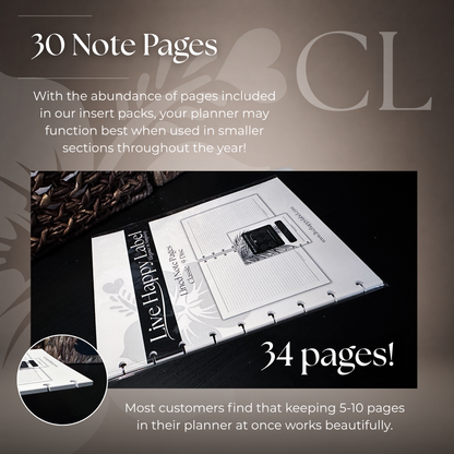 Lined Note Pages | Classic 9-Hole Discbound