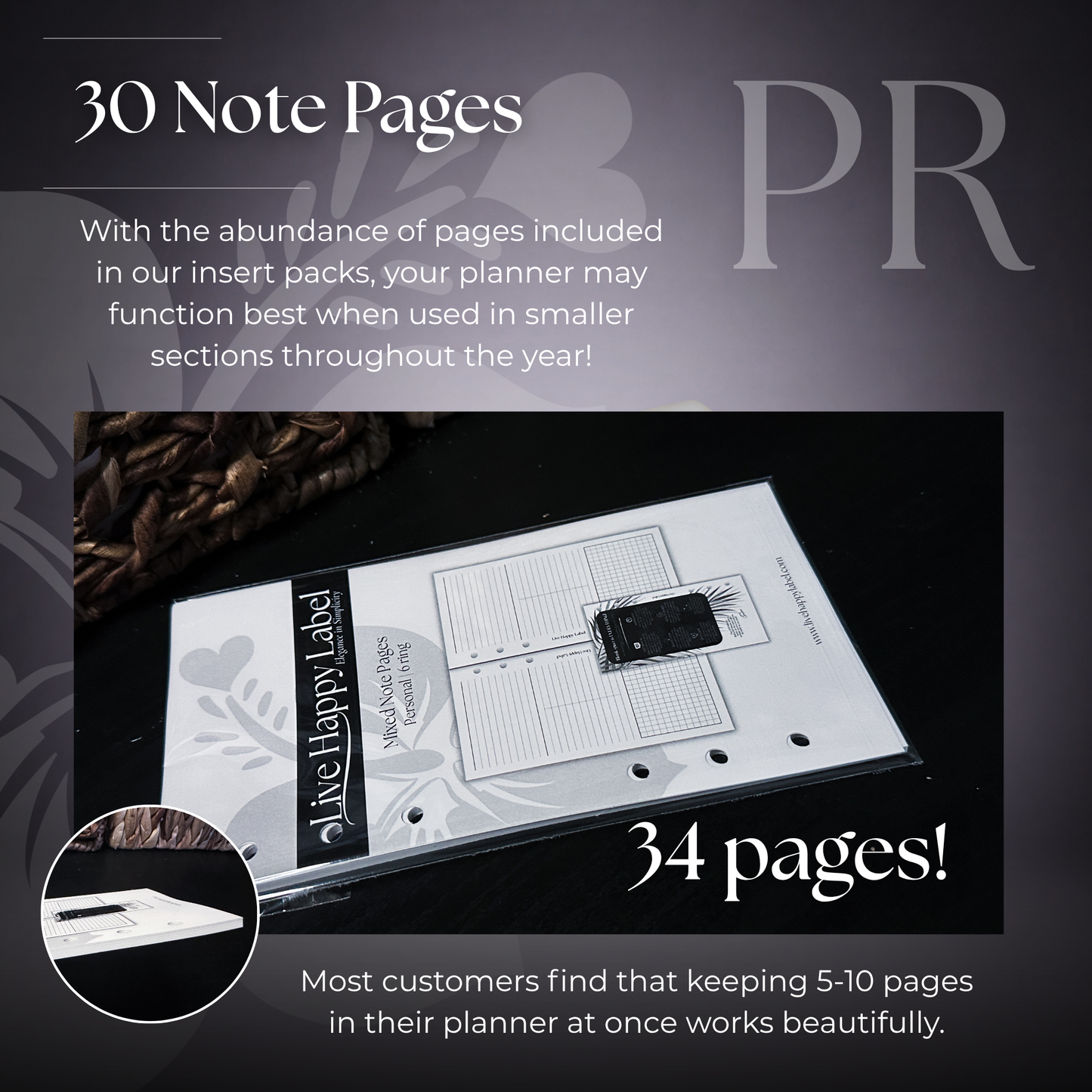 Mixed Note Pages | Personal 6-Hole Ringbound