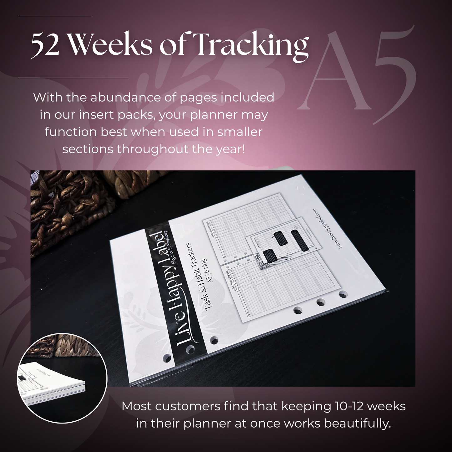 Task & Habit Trackers | A5 6-Hole Ringbound