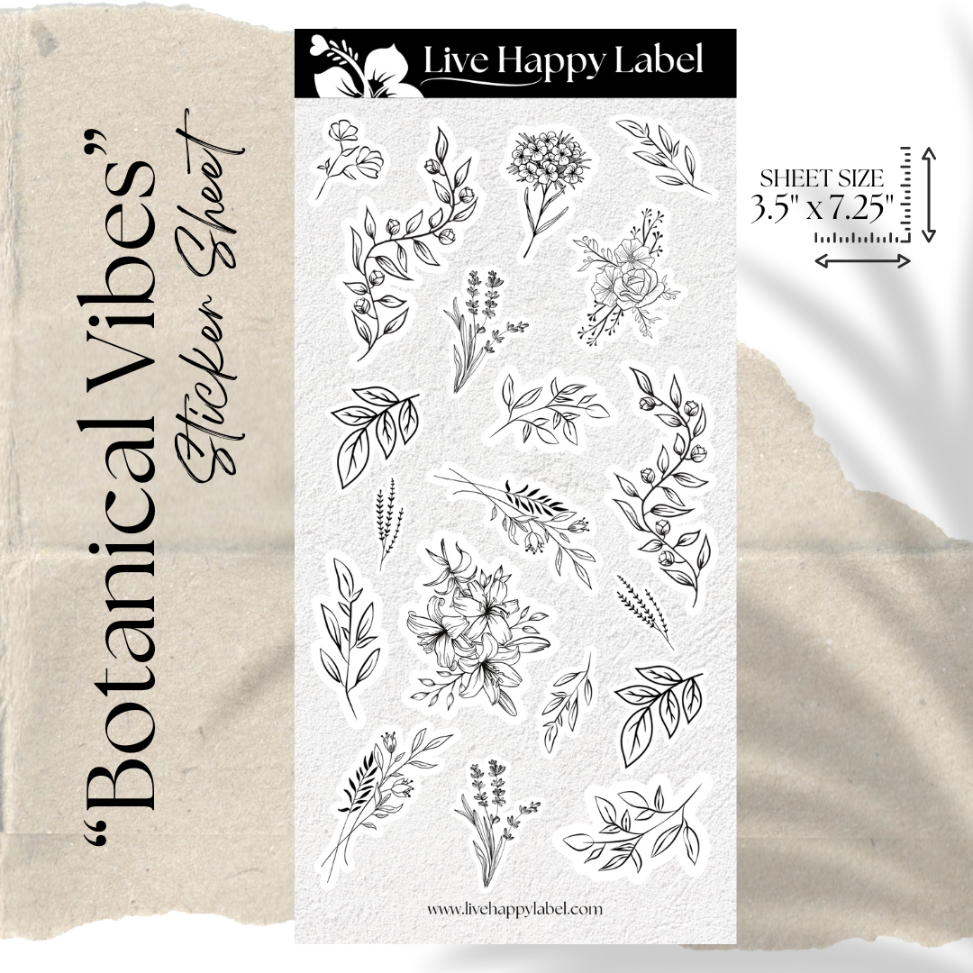 "Botanical Vibes" Sticker Sheet | LHL24108