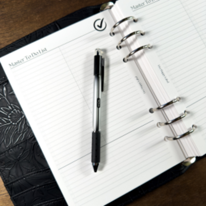Brain Dump & Master To Do List | A5, 6-ring Punch