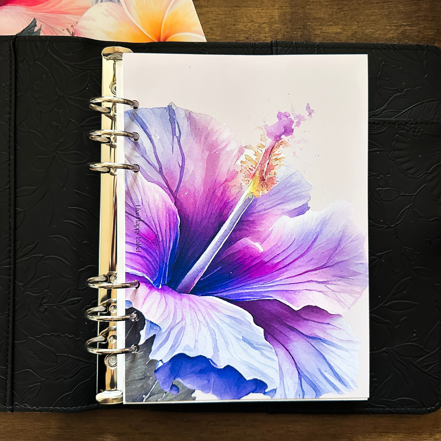 "Island Blooms" 004 Dashboard & Cover | A5, 6-Ring Punch