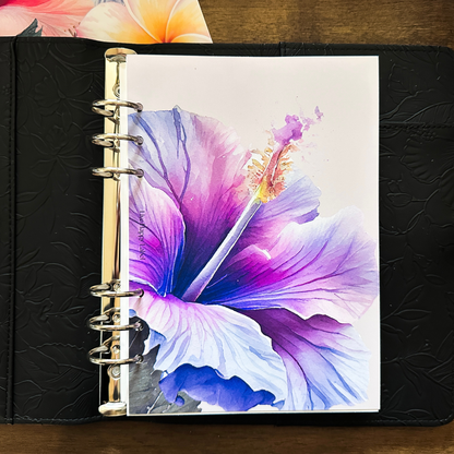 "Island Blooms" 004 Dashboard & Cover | A5, 6-Ring Punch