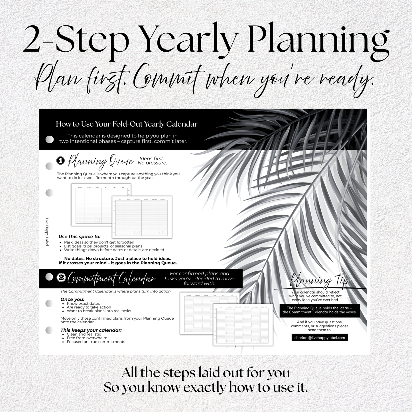 2026 Fold-Out Yearly Calendar | A5, 6-ring
