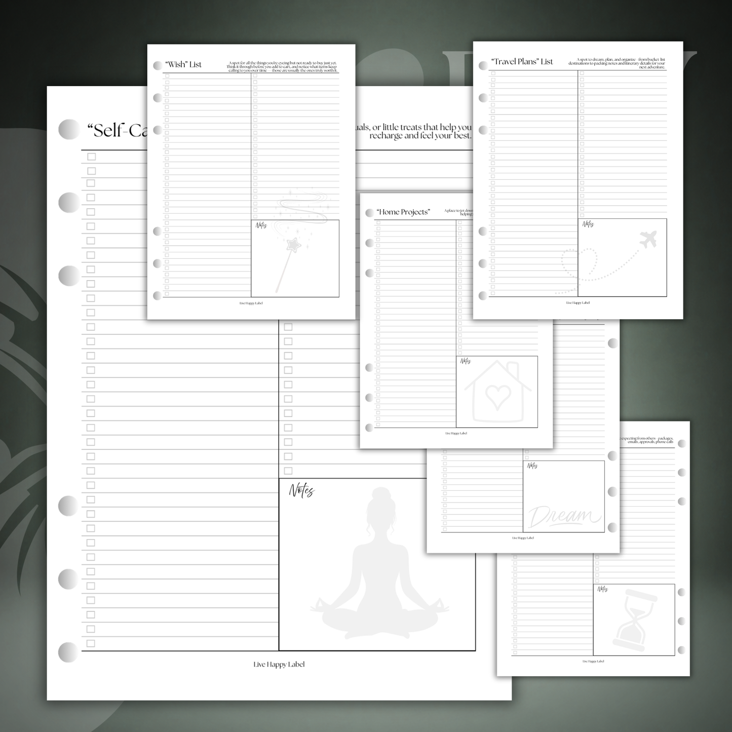 Capture List Hub | Personal Wide 6-Hole Ringbound
