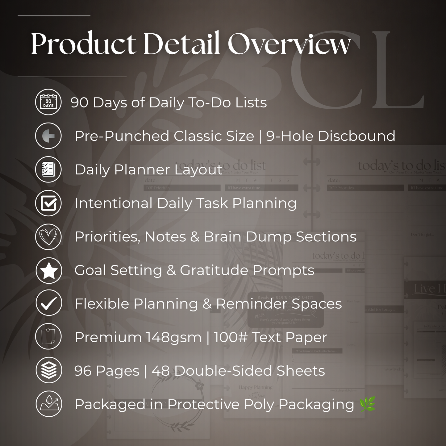 Daily To Do List Inserts | Classic 9-Hole Discbound