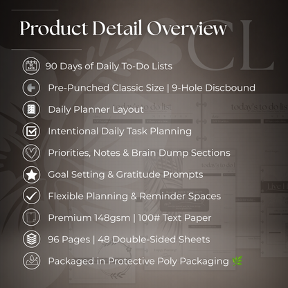 Daily To Do List Inserts | Classic 9-Hole Discbound