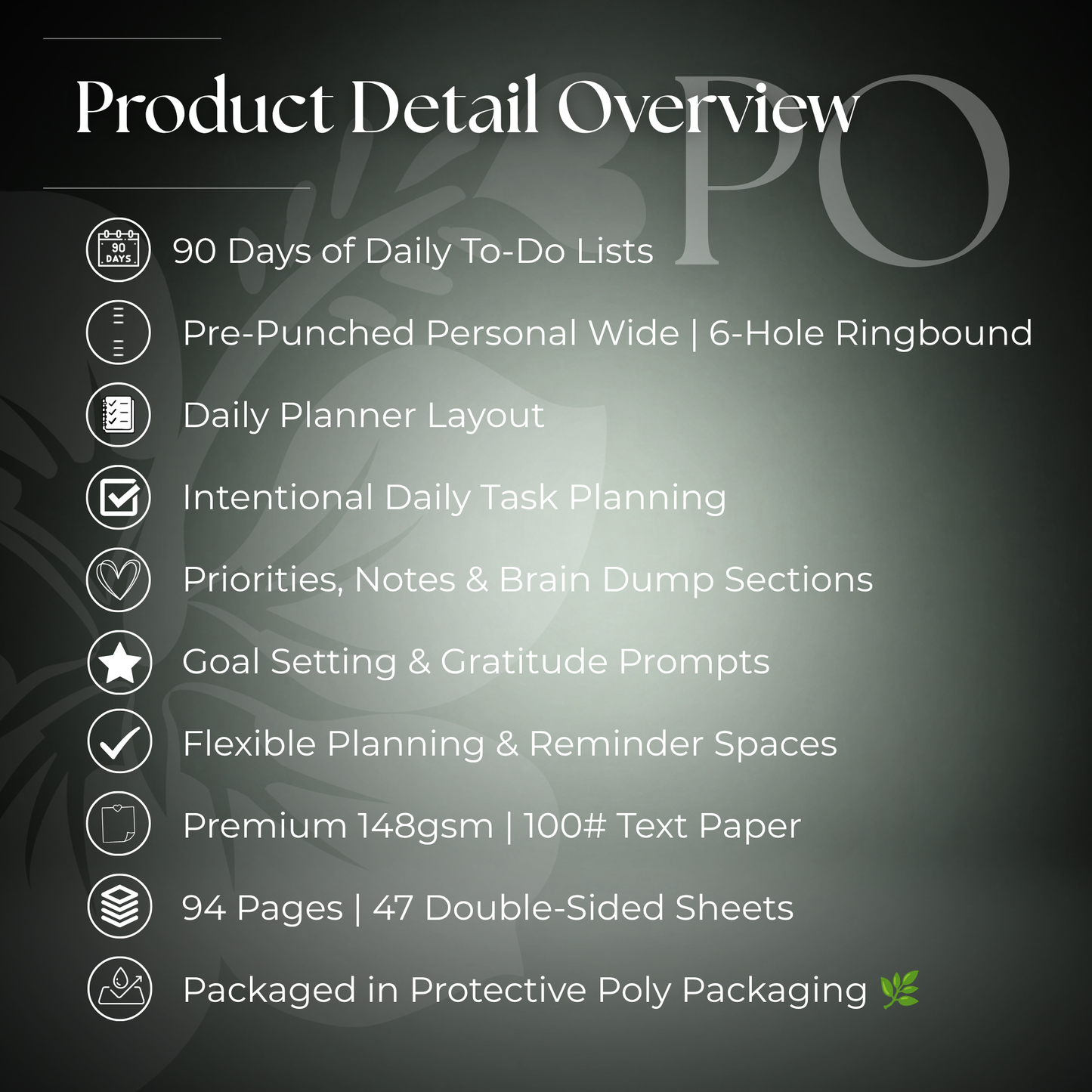 Daily To Do List Inserts | Pocket 6-Hole Ringbound