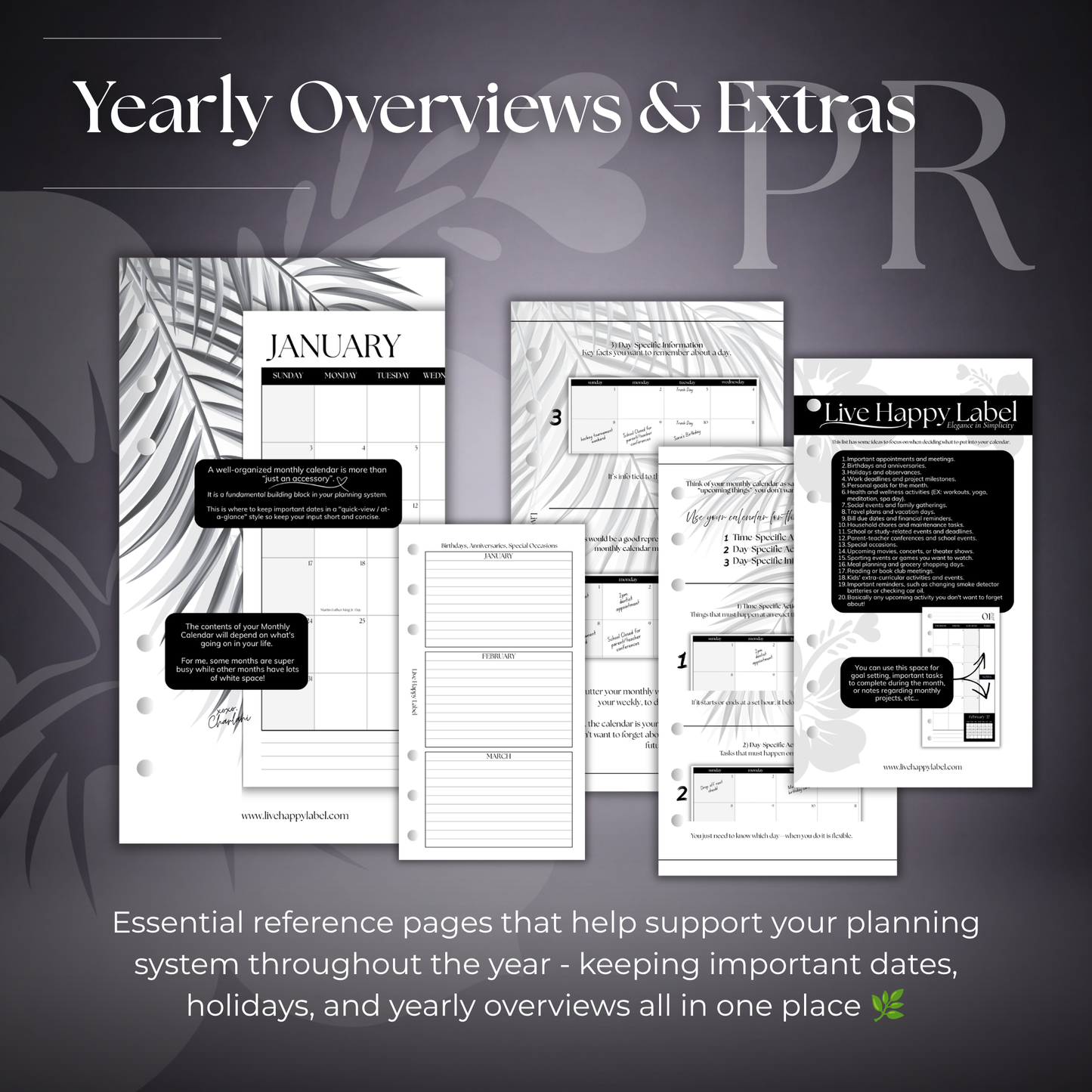 2027 Monthly Calendar  MO2P | Personal 6-Hole Ringbound