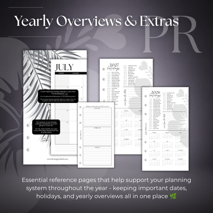 2026-2027 Monthly Calendar  MO2P | Personal 6-Hole Ringbound