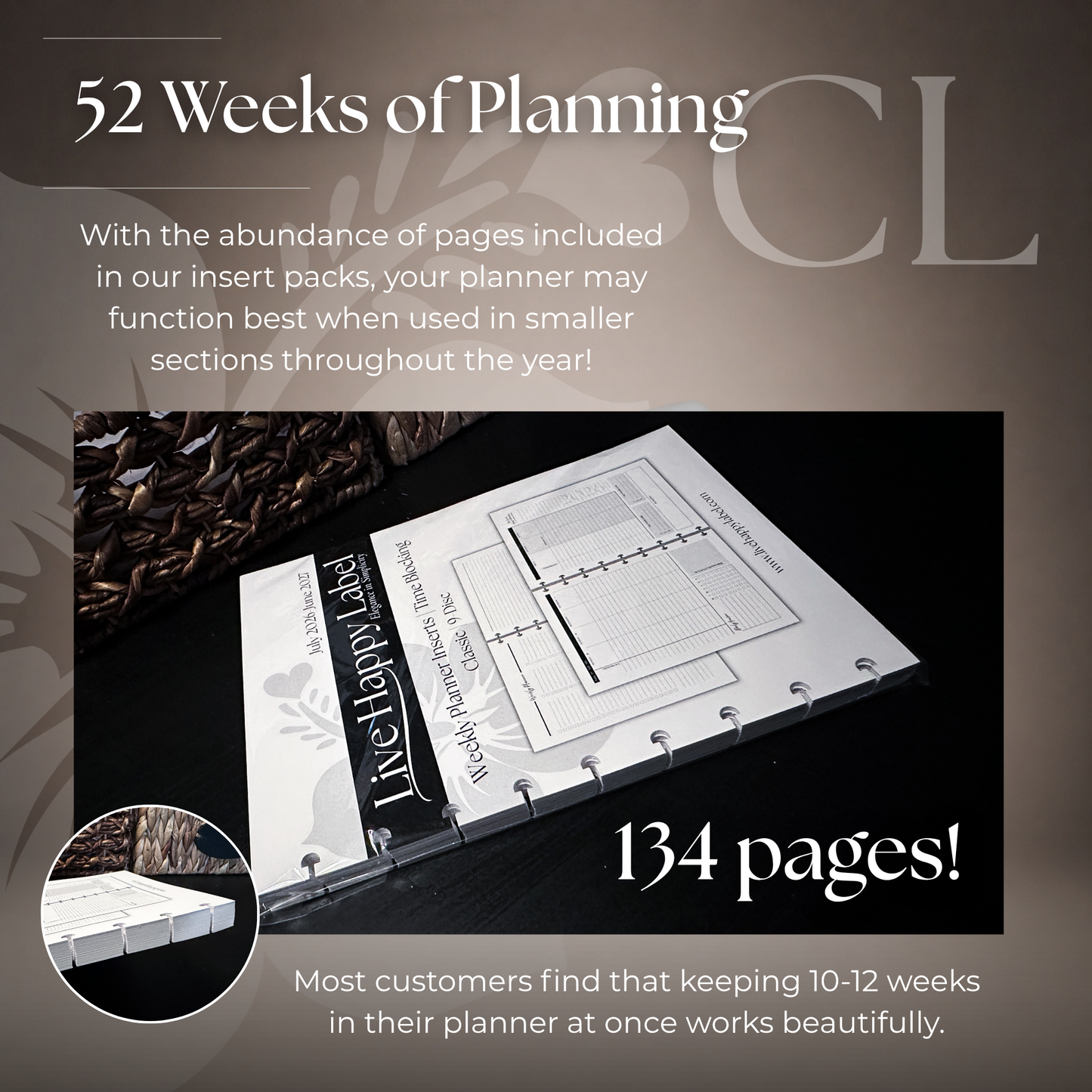 2026-2027 "Time Blocking" Layout Weekly Planner WO2P | Classic 9-Hole Discbound