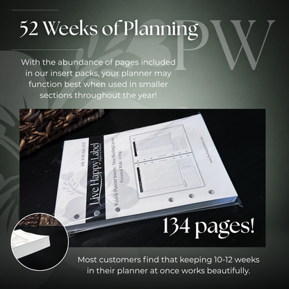 2026-2027 "Time Blocking" Layout Weekly Planner WO2P | Personal Wide 6-Hole Ringbound
