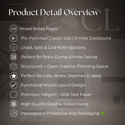 Mixed Note Pages | Classic 9-Hole Discbound