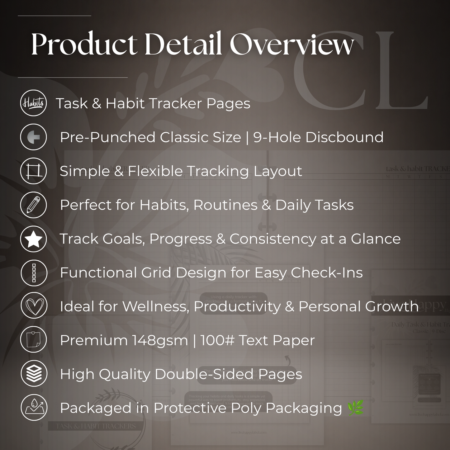 Task & Habit Trackers | Classic 9-Hole Discbound