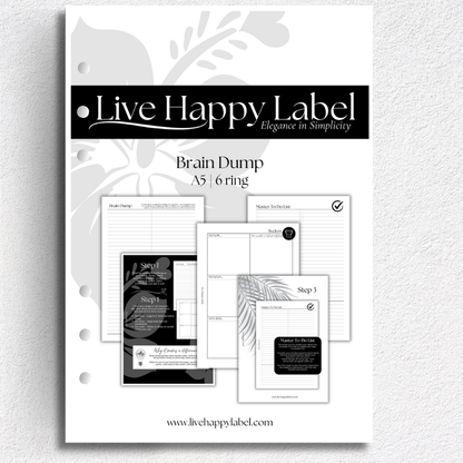 Brain Dump & Master To Do List | A5, 6-ring Punch