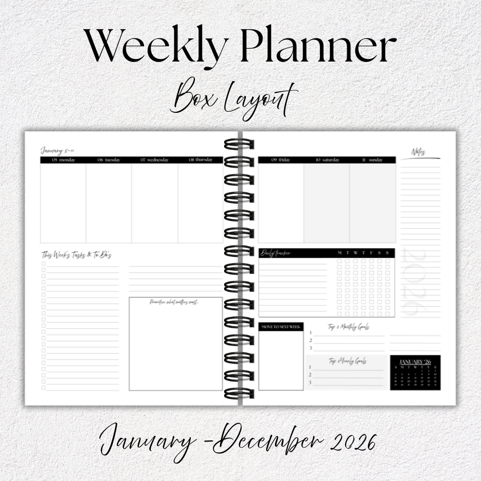 2026 Foundations Planner ~ Midnight Blooms | 7" x 9" Double Wire-O