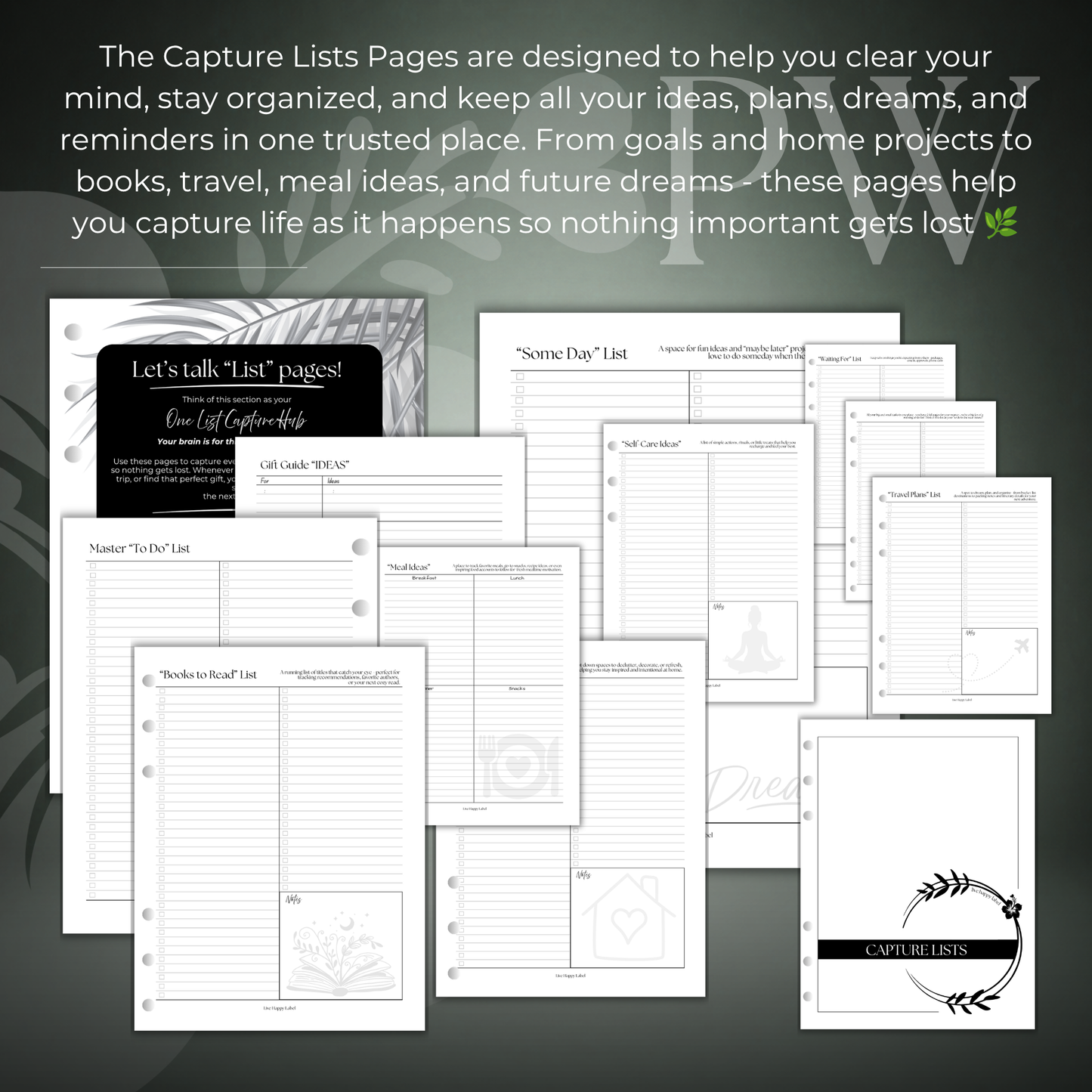 Capture List Hub | Personal Wide 6-Hole Ringbound