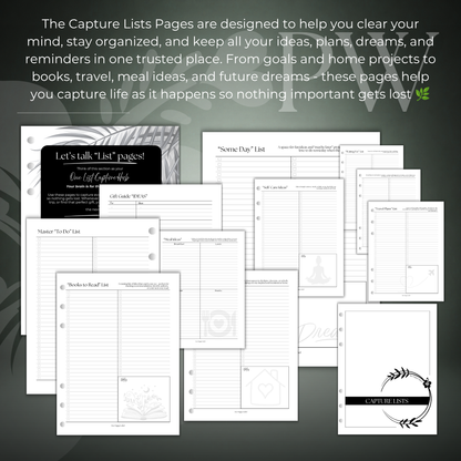 Capture List Hub | Personal Wide 6-Hole Ringbound