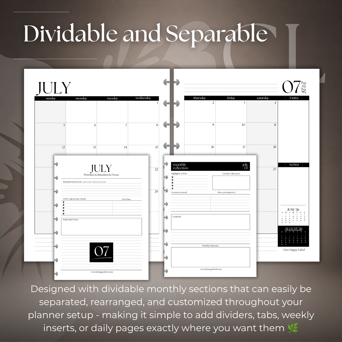 2026-2027 Monthly Calendar  MO2P | Classic 9-Hole Discbound
