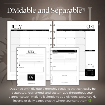 2026-2027 Monthly Calendar  MO2P | Classic 9-Hole Discbound