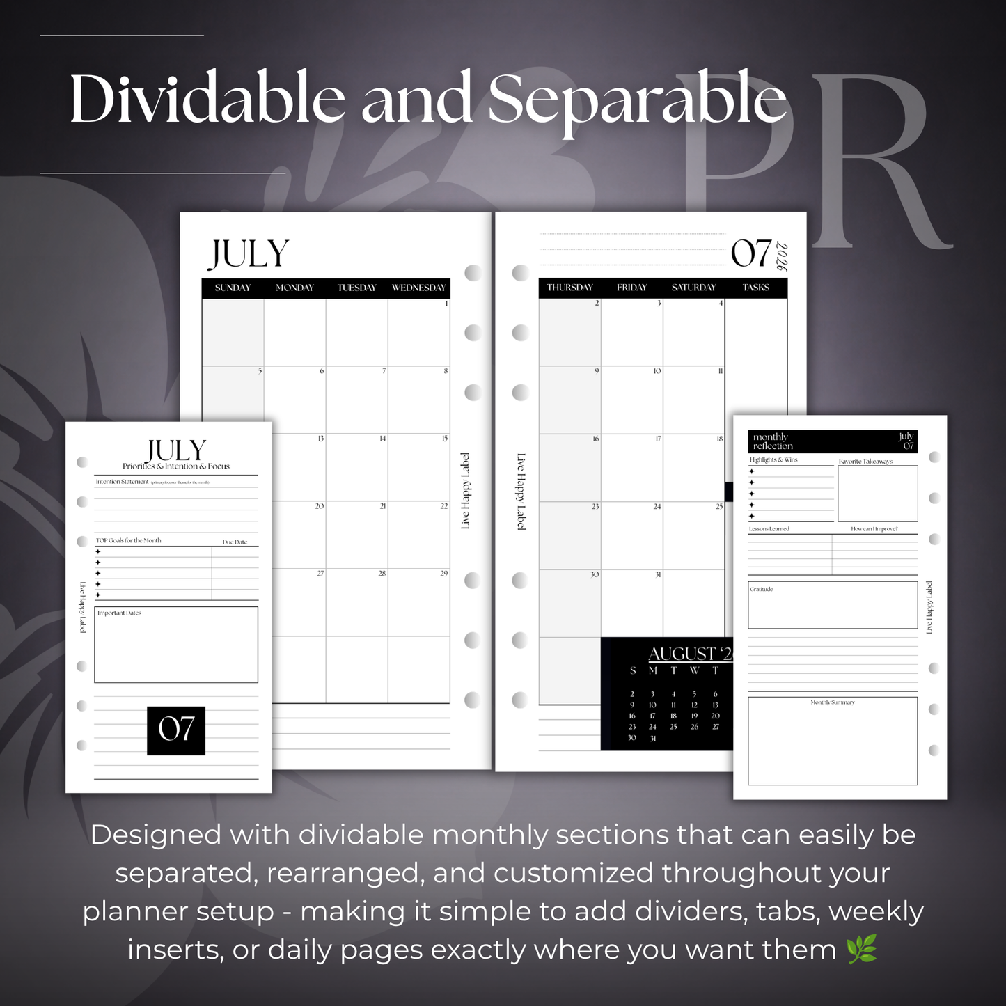 2026-2027 Monthly Calendar  MO2P | Personal 6-Hole Ringbound