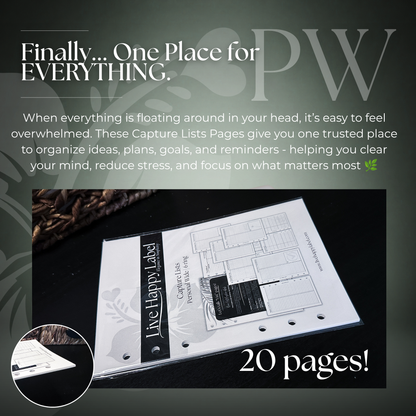 Capture List Hub | Personal Wide 6-Hole Ringbound