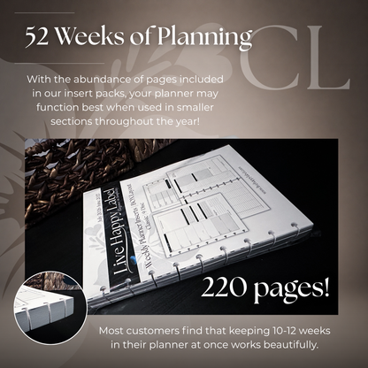 2026-2027 "BOX" Layout Weekly Planner WO4P | Classic 9-Hole Discbound