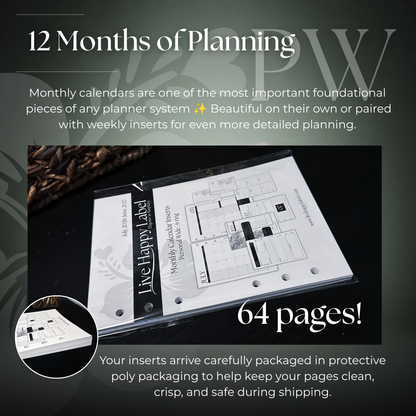 2026-2027 Monthly Calendar  MO2P | Personal Wide 6-Hole Ringbound