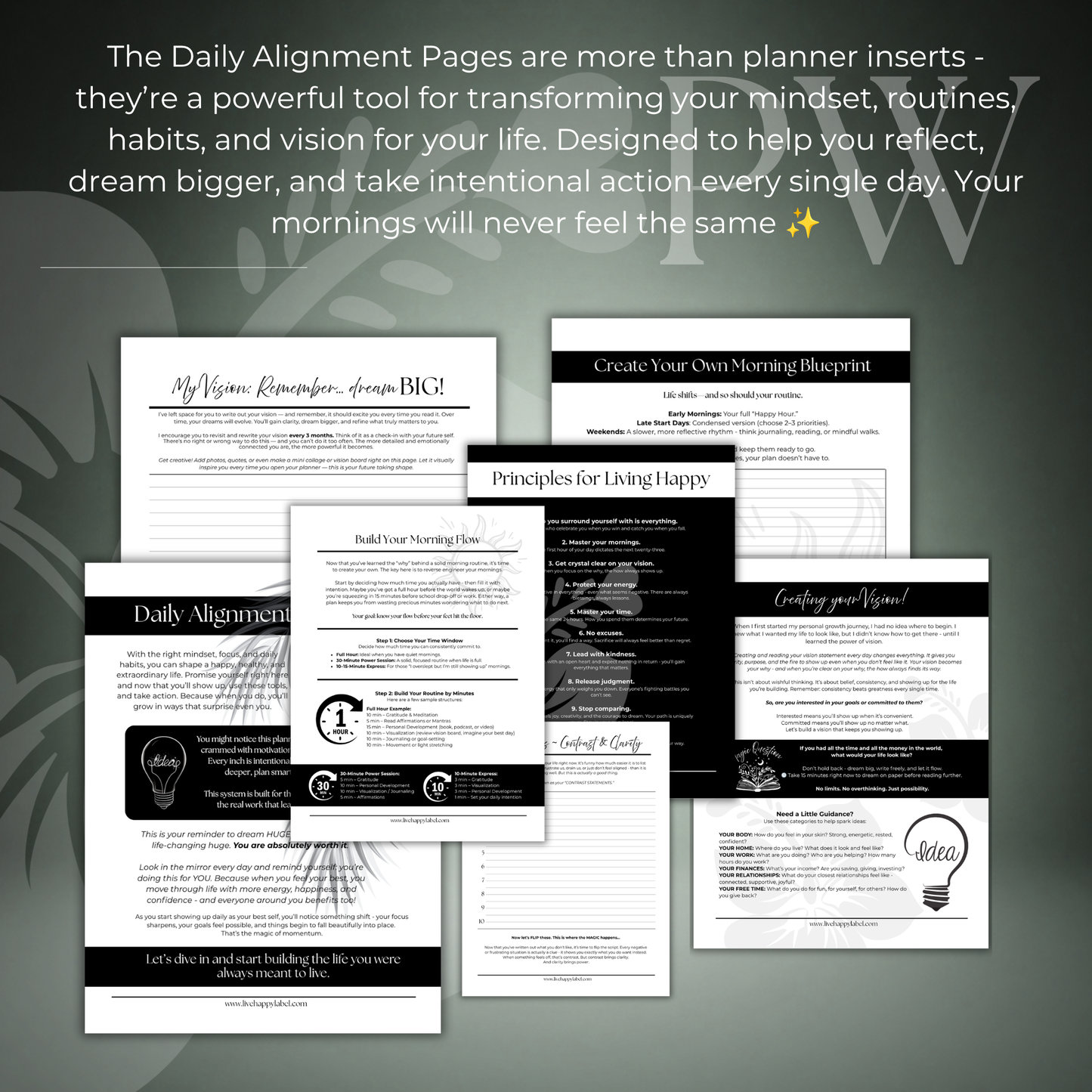 Daily Alignment ~ Morning Routine | Personal Wide 6-Hole Ringbound